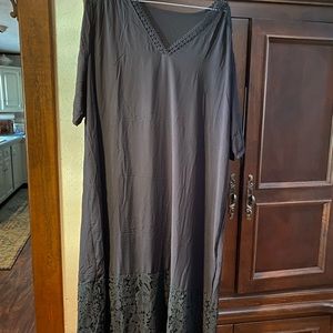 One size XXL dress Black with Lace House dress 16 plus